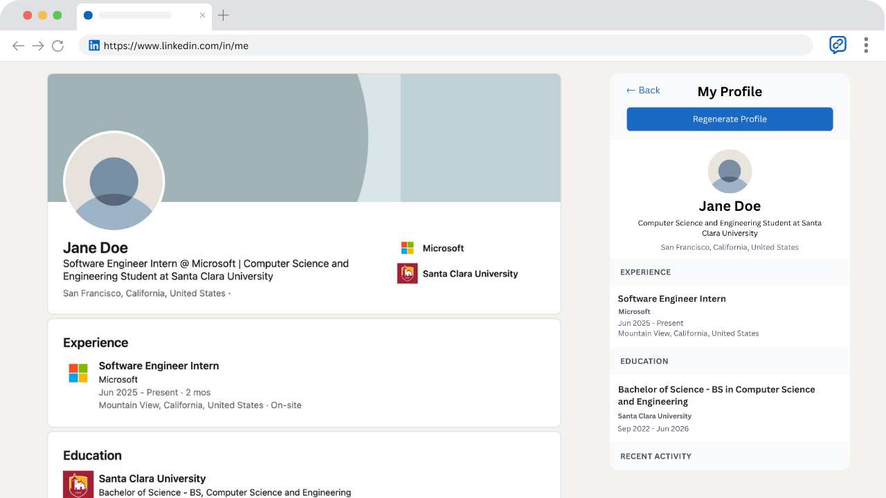 Step 2: Generate My Profile